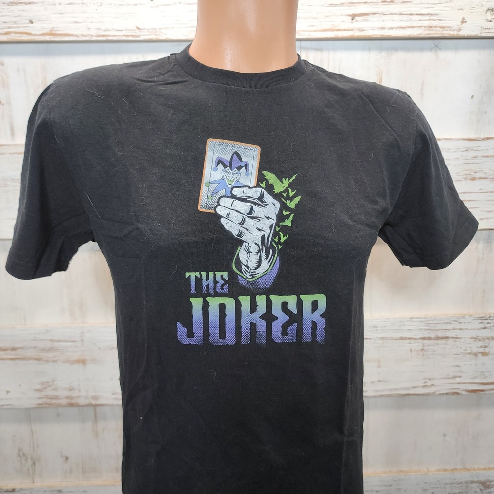DC Comics The Joker Black Graphic T-Shirt Double Sided Arkham Asylum Mens Small - Picture 5 of 13